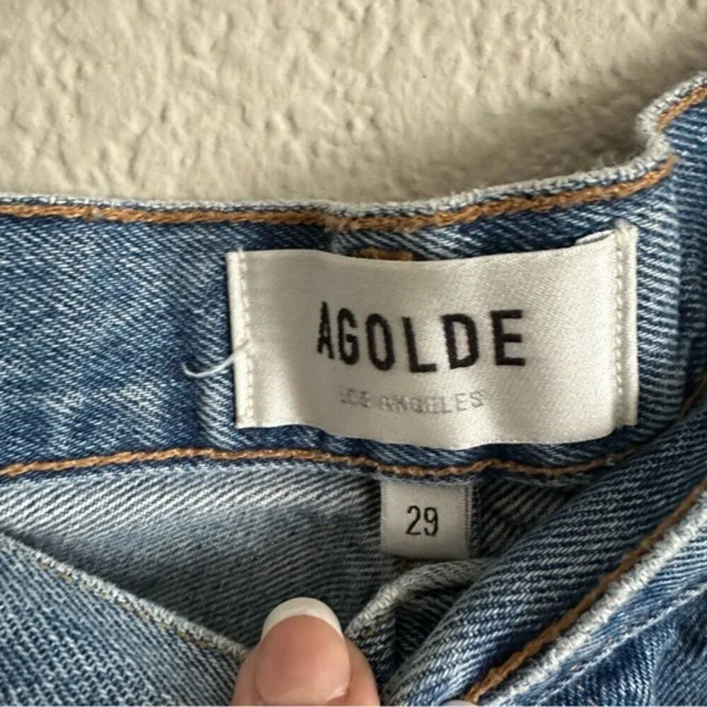 Agolde Feel Good Jamie Distressed Organic Cotton High Rise Button Fly Jeans 29 - Picture 12 of 15